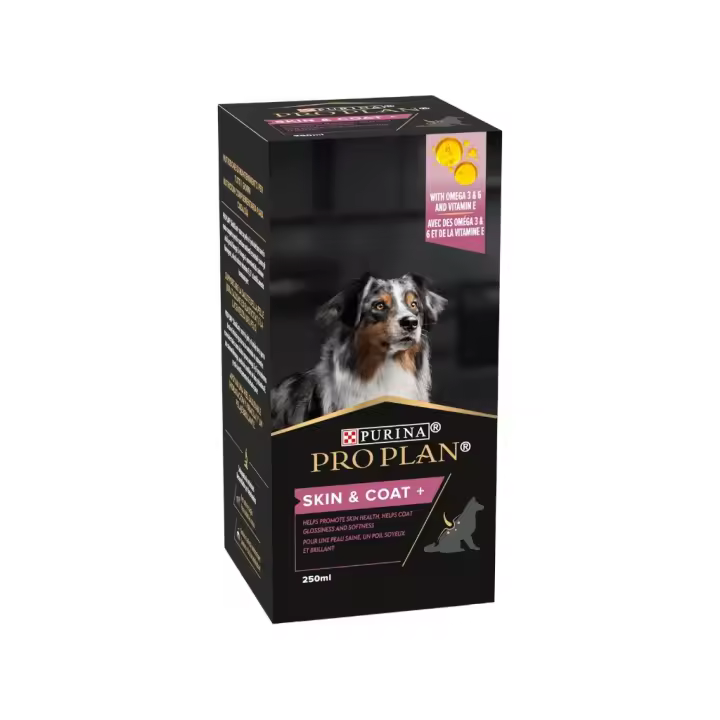PRO PLAN - OTC Skin & Coat+ (250 ml) - Suplemento para Perros que Favorece la Salud de la Piel y el Pelaje - 1