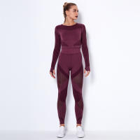 SSIT
Conjunto de Yoga sin costura Para Mujer, ropa Deportiva de 2 piezas, Short Top, sujetador, Leggings, traje de entrenamiento Para Gimnasio - details 16