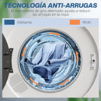 HOMCOM Secadora de Evacuación 4 KG Secadora de Ropa 1000W Función Antiarrugas Función Esterilizar Temporizador Pantalla LED Táctil Tambor Inox Blanco - details 5