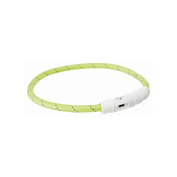 Trixie Collar Aro Con Luz Flash Usb Para Perros Verde M-L - 1