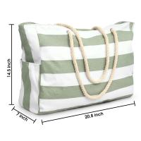 Bolsas de Playa para Mujer, Gran Bolsa impermeable con Cremallera, Bolsa de Playa impermeable, durable, Bolsa de Piscina, Bolsa Grande, Claro Green - details 2