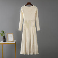 New Chic Mujer Largo Nudo Maxi Sudadera Vestido Otoño Invierno Tejido a Linea Espesor Ribbed Vestido Preppy Estilo Navidad Oficina Fiesta - details 5