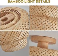 Lámpara De Arte De Bambú Chino Para Restaurante Japonés Teatro Homestay Hotpot Estilo Zen De Granja Lámpara De Techo Self-contained Sin Bombillas Incluidas Fuente De Alimentación AC - details 5