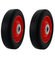 Coshano Set de 2 Ruedas para Carretilla, Neumáticos de Goma Maciza, 6 Pulgadas, Eje de 15 Mm, Hasta 150 Kg, Tamaño 150-30mm - details 0