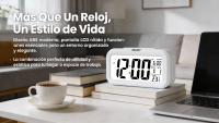 SODANY Reloj Despertador Digital Inteligente Pantalla LCD Grande con Luz Nocturna Sensor de Temperatura y Calendario - details 1