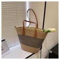 Bolso de paja premium para mujer - Tote de verano estilo boho, diseño exclusivo para playa y looks urbanos（42*28*13cm） - details 23