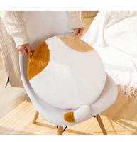 Cojín Redondo De Látex De Dibujos Animados Para Gatos Amorosos Para Oficina Y Dormitorio Cojín Para Silla De Oficina De Terciopelo Con Relleno De Algodón Y Espuma De Memoria - details 5