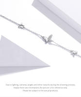Pulsera De Mariposa Original WOSTU En Plata De Ley 925 Con Cadena De Zirconia Ajustable Para Mujer Joyería CQB197 - details 6