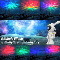 Proyector De Noche Para Niños Con Control Remoto Y Diseño Ajustable De 360 Grados Estrella Astronauta Nebulosa Galaxia Iluminación Incluye Baterías - details 3