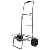 Aktive Carro playa plegable, 49x40x100 cm, ruedas goma todoterreno Ø17, estructura acero, manillar ergonómico, cordón elástico de sujeción, peso máximo soportado 80 kg, carro portasillas playa - details 0