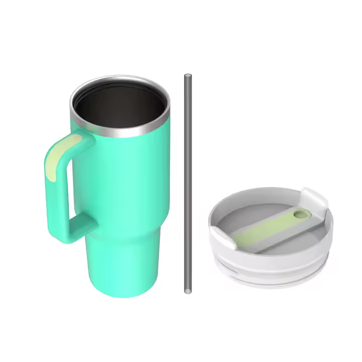 Taza Termo de viaje. Taza de viaje .1,2L (10 Colores) y Te para Llevar en Mano o en Coche - Taza Térmica de Acero Inoxidable con Tapa .Taza Termo Café o Té . Botella, Vaso (QC1200 BOTELLA) - 1