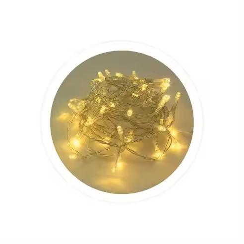 Gsc Evolution Guirnalda LED Transparente 5M 8 Funciones Luz Cálida - Iluminación Elegante y Versátil - 1