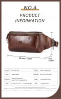 BULLCAPTAIN Bolsa De Cintura Para Hombres Cuero Genuino Estilo Vintage Bolsa Transversal Deportiva Exterior Moda Bolsa De Hombro Y Pecho - details 4