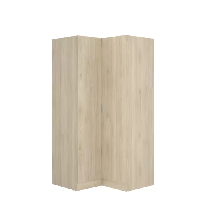Armario Rincón con Puertas Essen Natural - Armario Esquinero Funcional 184x90x92 cm Armario para dormitorio - Fabricado en España - Melamina Alta calidad - Somnia Descanso - 1
