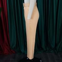 Elegantes Pantalones De Oficina Para Mujer Cintura Alta Con Cinturón Estilo Lady De Negocios Moda Trabajo Pantalones Rectos De Talla Fija Para Todas Las Estaciones - details 8