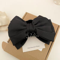 Cepillo De Pelo Elegante Para Mujeres Doble En Satén Estilo Francés Accesorio De Moda Para El Cabello Clip De Burbuja Con Lazo - details 7