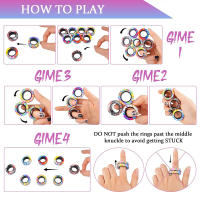Juego De 3 Anillos Magnéticos Juguete Antiestrés Para Adultos Y Adolescentes Juego De Fidget Spinner Regalo Great Para Niños Y Adultos - details 4