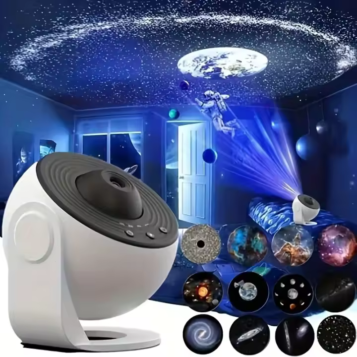 Proyector De Galaxia 12 En 1 Planetario Luz Nocturna Estelar Realista Sistema Solar Luna Decoración De Techo Para Niños Y Adultos - 1