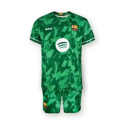 FC Barcelona Conjunto Camiseta y pantalón Portero Dorsal 1 TER Stegen - Replica Oficial Producto con Licencia - Temporada 2024/2025 - Talla Niño - 1