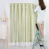 Cortinas De Blackout Con Patrón De Estrellas Para Niños Decoración De Habitación Y Sala Modernas 100% Poliéster Cortina Individual - details 4