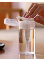 Botella De Pumpeador De 100ml Con Tapa De Punto 3 Pack Transparente Para Remover Esmalte De Uñas Alcohol Maquillaje - details 0
