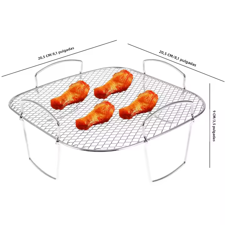 Rack Plegable Para Horno Air Fryer De 3 Camas Acero Inoxidable 304 Accesorios Para Asador Y Olla Express Adaptador Universal - 1