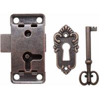 Cerradura de Puerta de Gabinete Antigua, juego de cerradura Antigua, accesorios de hardware para muebles, vintage cerradura, juego de cerradura Antigua, decorative cerradura with Llave y Tornillo, para buzón, taquilla, caja de Herramientas - details 1