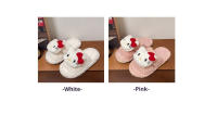 Sanrio Anime Tenis De Piel De Hello Kitty Para Niñas Dibujos Animados Derivados Productos Adorables Calienta Y Antideslizante Para Interiores Regalos - details 3