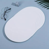 10/20/30pcs De Tarjetas Circulares De Cartón Blanco 5cm Para Pintura Y Dibujo Sencillo Y Puro Color Superficie Redonda Para Artes Y Manualidades - details 1