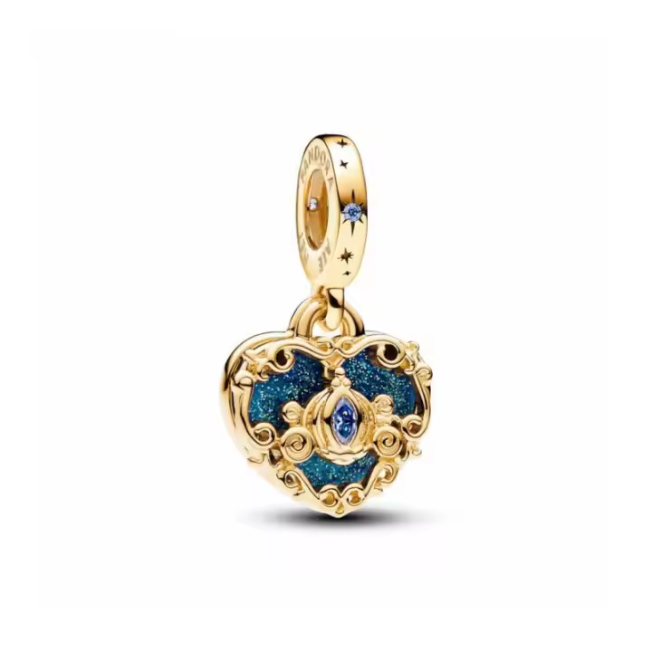 Charm Colgante Doble Carroza y Corazón de La Cenicienta de Disney PANDORA - 763072C01 - 1