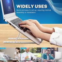 Adjustable Laptop Riser with Storage Bag, Non-Slip Silicone Pads, 6 Eye Levels, 10" to 15.6", Aluminum Stand, Foldable Laptop Holder - details 4