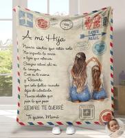 Manta De Flannel Suave Para Hija Hijo Niece Nephew Del Papá Mamá Regalos De Cumpleaños Manta De Sofa Cama En Español - details 10