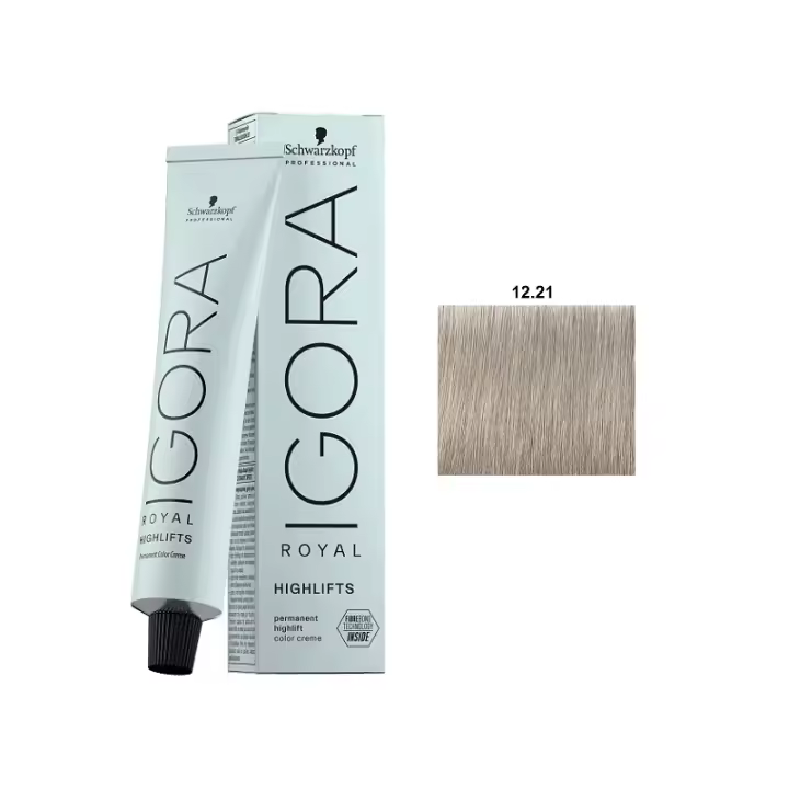 Tinte Igora Royal / Schwarzkopf - 12.21 Superaclarante Humo Ceniza - 1