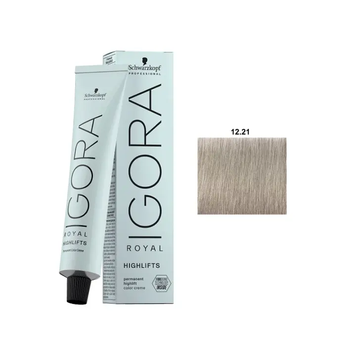 Tinte Igora Royal / Schwarzkopf - 12.21 Superaclarante Humo Ceniza - 1