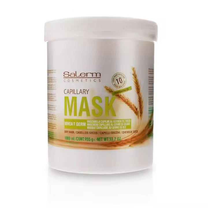 Mascarilla Nutritiva GERMEN DE TRIGO Salerm Cosmetics 1000ml - Para Cabellos Secos o Castigados, nutre el cabello de raíz a puntas - 1