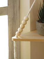 Estante Flotante De Madera En Esquina Bohemia Estilo Pastoral Con Macramé Hecho a Mano Para Decoración Del Hogar Y Sala De Estar Múltiples Capas Disponibles - details 4