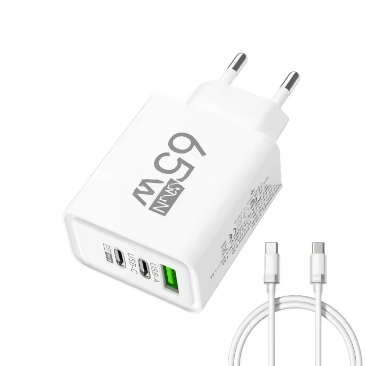 Cargador de GaN Tipo C PD Con 3 Puertos USB Adaptador De Carga Para El iPhone 15 14 Xiaomi Samsung Compatible Universal - 1