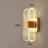 Lámpara De Pared De Acrílico Y Aluminio Con Luz Cálida Estilo Nórdico Moderno Decoración Sencilla Para Sala De Estar Comedor Dormitorio - details 1