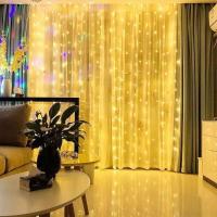 Guirnalda De Luces LED Para Ventanas 6x3M/3x3m Con Control Remoto Y Alimentación USB Decoración Navideña Para Hogar Y Jardín - details 1