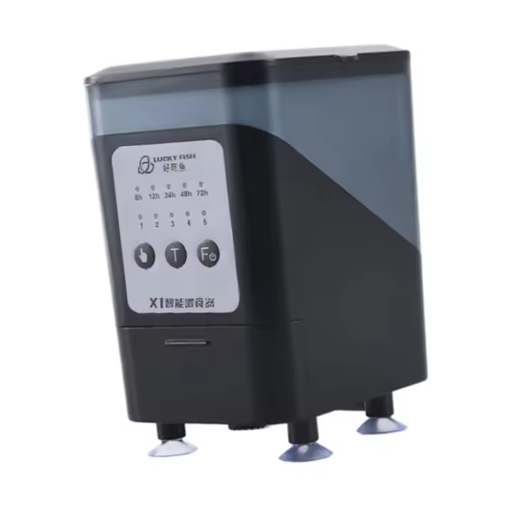 Dispensador De Alimentos Para Peces Automático Gran Capacidad Impermeable Con Timer Diseño Transparente Antihumedad Instalación Con Ventosa Para Acuario - 1