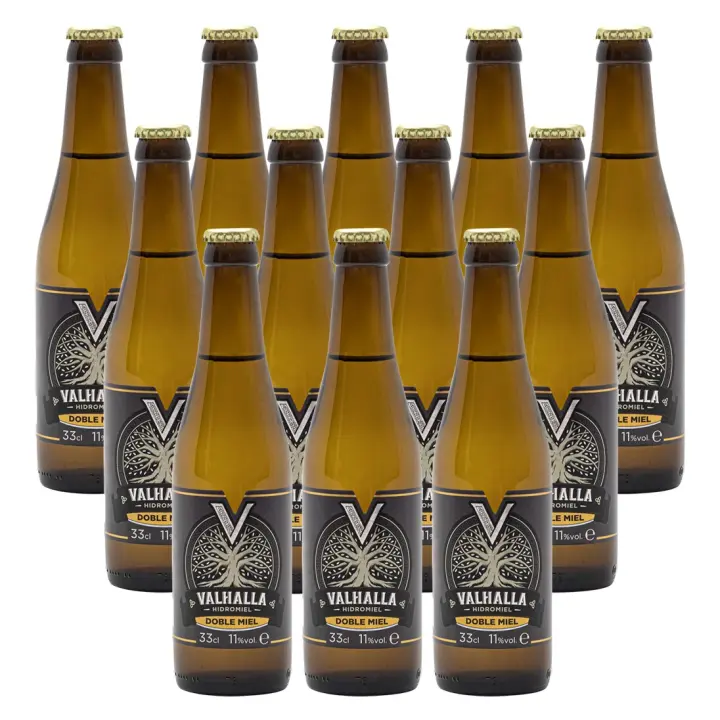 Valhalla Hidromiel - Doble Miel - Caja de 12 Botellines de 33cl - 1