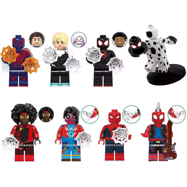8 unids/set Marvel Spider-Man Miles Gwen Series Minifigure Bloques de Construcción Figuras de Acción Juguetes de Regalo Para Los Niños - 1
