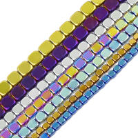 Piedras Naturales De Hierro 4/6/8MM Color Oro Azul Verde Cuentas Planas Cuadradas Para Hacer Joyas Pulseras DIY Encuentros - details 4