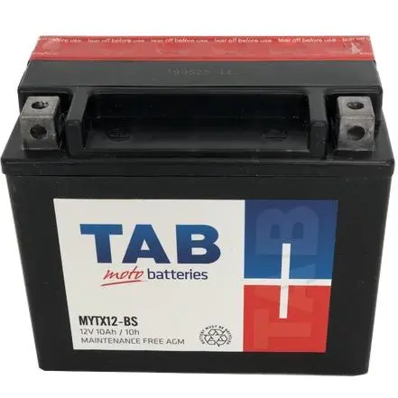 Bateria Tab MYTX12BS agm sin mantenimiento YTX12-BS 12v 10ah, activada y cargada, lista para instalar y arrancar - 1