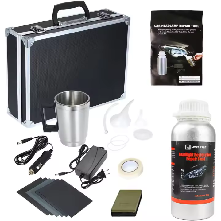 MORE FREE- Kit de Pulido de Faros de Coche, Kit de renovación de Faros,800g Polímero, Juego de Pulido de Faros, Reparación de Lentes de Faros, Pulido de Faros (Juego de 800g) - 1