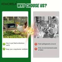 KEMORELA Alimentador De Pollo Grande 1pc Diseño Sin Desorden Para Ganadería Pato Ganso Resistentes Fronterizos Gran Basinal Montado En Valla - details 3