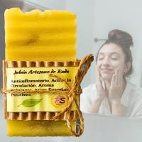 3 Jabones Artesanos Naturales de Ruda. PumarShop Cinnia Natura. Limpiador Facial e Hidratante. Indicado para Acné, Psoriasis. Calama la Irritación. Hechos a Mano. Apto Veganos - details 3