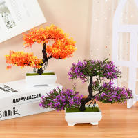 Pequeño Árbol Bonsái Artificial Verde En Maceta Flor Falsa Para Decoración De Habitaciones Casas Bodas Jardines Arreglo Ornamental - details 0