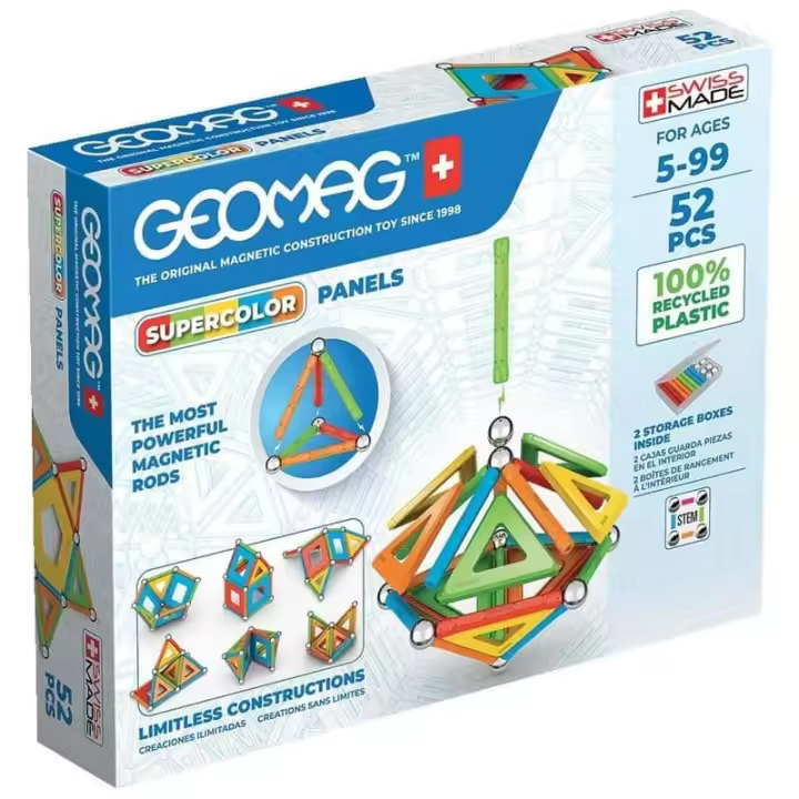 Toy Partner Geomag Green Supercolor Kit de Construcción Magnética 52 Piezas - Diversión Creativa - 1