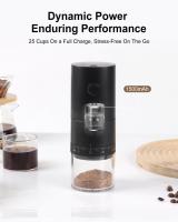 Molinillo de café eléctrico portátil, Ajustable, núcleo de molienda de cerámica con carga USB,  Para Café Expreso Frío, Vertido, Prensa Francesa,pulverizador de granos de café para el hogar - details 3